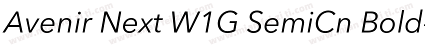 Avenir Next W1G SemiCn Bold字体转换